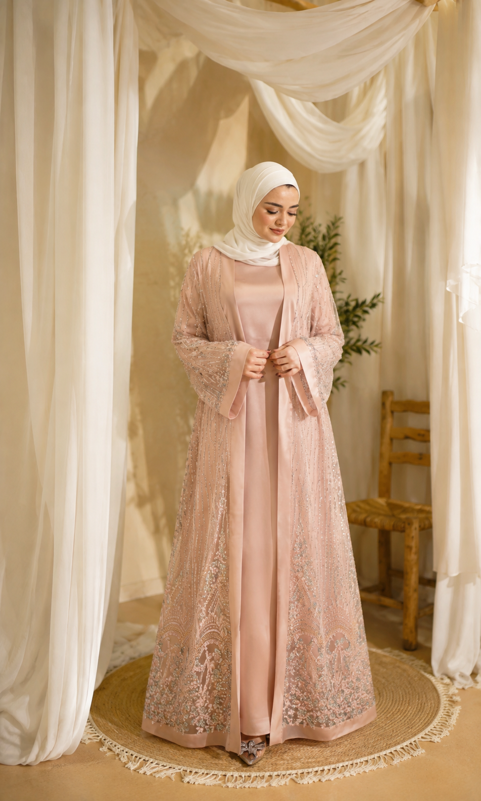 Rose Mist Abaya