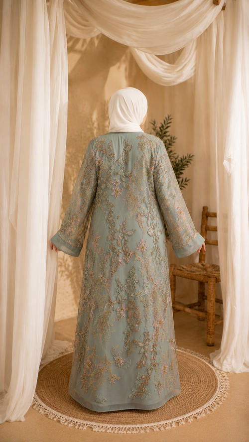 Sage Blossom Abaya