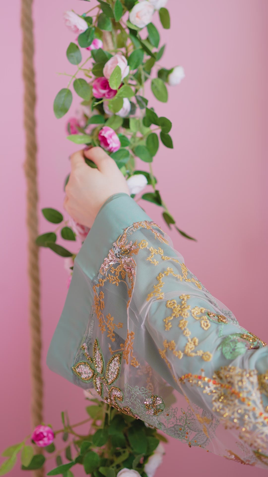 Sage Blossom Abaya